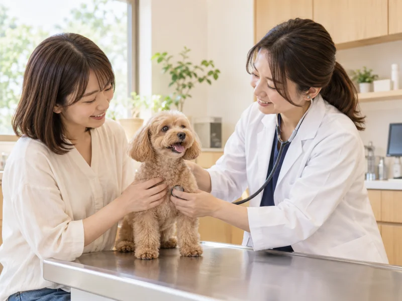 犬の健康状態を確認するイメージ